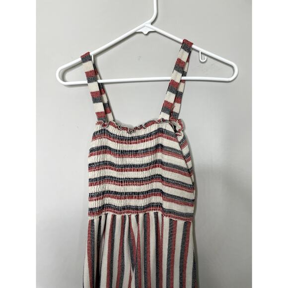 Caution to the Wind Romper M Nautical Beach Vertical Stripe Anthropologie USA - Picture 3 of 10